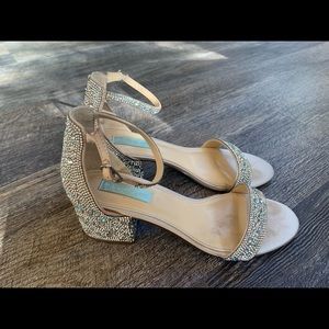 Betsey Johnson rhinestone heels- only tried on